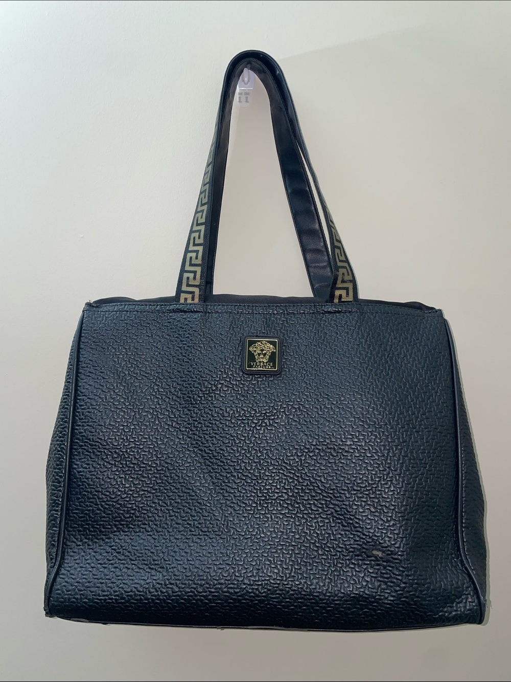 Versace Parfums Vegan Leather large Tote